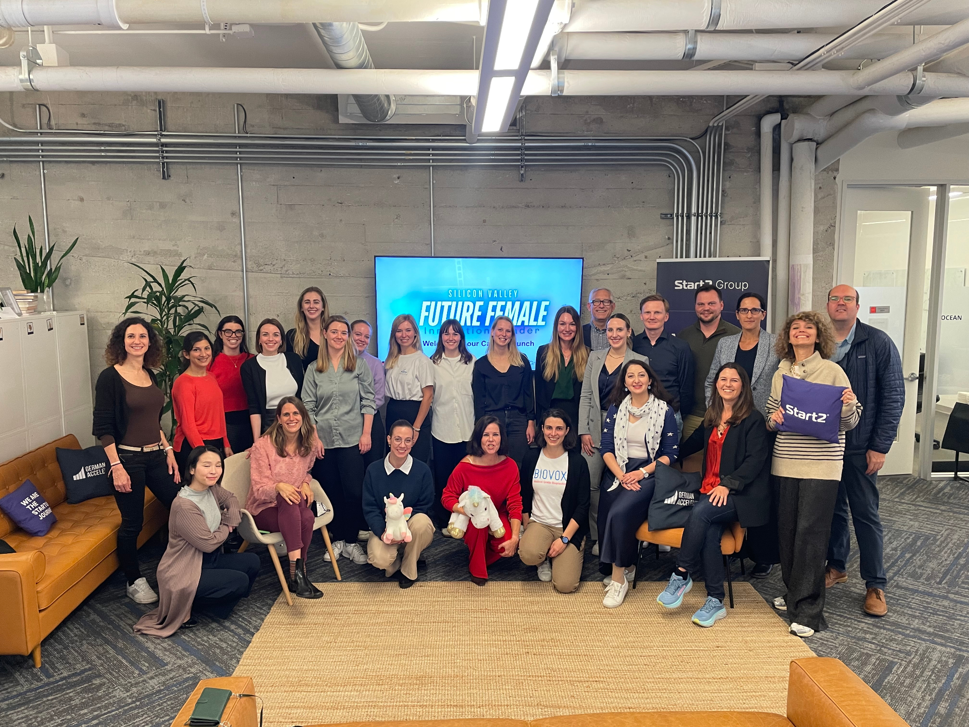 Group photo from a Future Female innovation builder program hosted by The GUILD